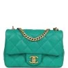 Chanel Sweetheart Crush Mini Rectangular Flap Green Caviar Antique Gold Hardware -Online Bag Store C MN255 240103 2 MB 01