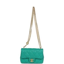 Chanel Sweetheart Crush Mini Rectangular Flap Green Caviar Antique Gold Hardware -Online Bag Store C MN255 240103 2 MB 07