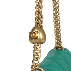 Chanel Sweetheart Crush Mini Rectangular Flap Green Caviar Antique Gold Hardware -Online Bag Store C MN255 240103 2 MB 08