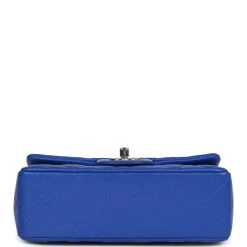 Chanel Mini Rectangular Flap Bag Blue Lambskin Silver Hardware 17 Chanel Mini Rectangular Flap Bag Blue Lambskin Silver Hardware -Online Bag Store C MN255 240117 1 06