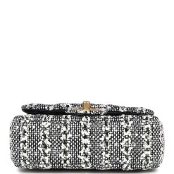 Chanel Mini Square Pearl Flap Bag Black And White Sequin Tweed Brushed Gold Hardware -Online Bag Store C MN255 240126 2 06