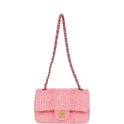 Chanel Mini Rectangular Flap Orange And Pink Tweed Gold Hardware -Online Bag Store C MN255 240206 1 07