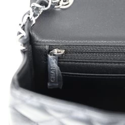 Chanel Mini Rectangular Flap Black Lambskin Silver Hardware -Online Bag Store C MN255 240212 1 10