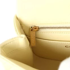 Chanel Camellia Crush Mini Square Flap Yellow Lambskin Antique Gold Hardware -Online Bag Store C MN255 240216 2 11