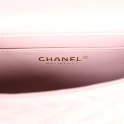 Chanel Mini Square Pearl Flap Bag Light Pink Iridescent Lambskin Brushed Gold Hardware -Online Bag Store C MN255 240216 4 09