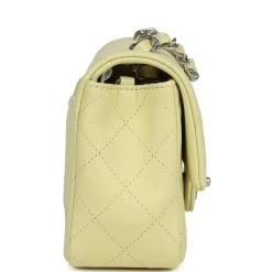 Chanel Mini Rectangular Flap Lime Lambskin Silver Hardware 14 Chanel Mini Rectangular Flap Lime Lambskin Silver Hardware -Online Bag Store C MN255 240221 1 04