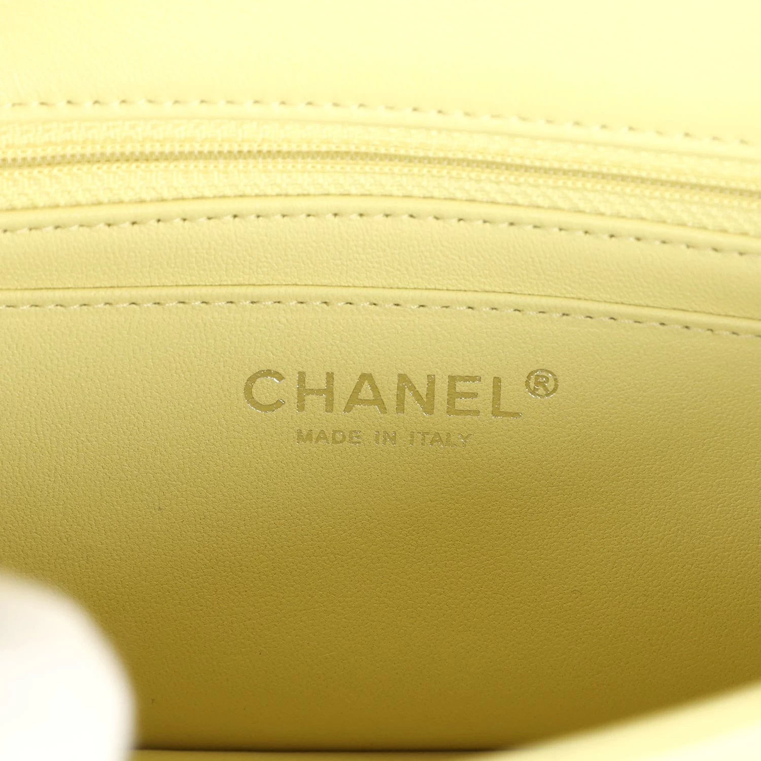 Chanel Mini Rectangular Flap Lime Lambskin Silver Hardware 11 Chanel Mini Rectangular Flap Lime Lambskin Silver Hardware - Image 9