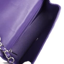 Chanel Mini Rectangular Flap Dark Purple Lambskin Silver Hardware -Online Bag Store C MN255 240228 1 08