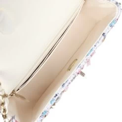 Chanel Mini Rectangular Flap Bag White/Pink/ Multicolored Tweed Light Gold Hardware -Online Bag Store C MN255 240305 2 CL 08