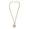 Vintage Chanel Gold CC Classic Pendant Necklace -Online Bag Store C N 010523 1 01