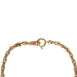 Vintage Chanel Gold Interlocking CC Hanging Pendant Necklace -Online Bag Store C N 010523 5 03