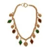 Vintage Chanel Gold Plated Colored Gripoix Necklace -Online Bag Store C N 010523 6 01