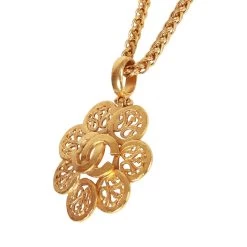 Vintage Chanel Gold Plated Interlocking CC Medallion Necklace -Online Bag Store C N 011023 1 06