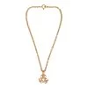 Vintage Chanel Gold Plated Triple Interlocking CC Necklace -Online Bag Store C N 011023 2 01