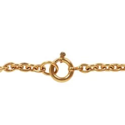 Vintage Chanel Gold Plated Triple Interlocking CC Necklace -Online Bag Store C N 011023 2 03