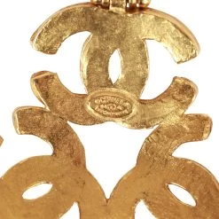 Vintage Chanel Gold Plated Triple Interlocking CC Necklace -Online Bag Store C N 011023 2 05