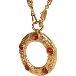 Vintage Chanel Gold Plated Gripoix Loupe Cocomark Necklace 10 Vintage Chanel Gold Plated Gripoix Loupe Cocomark Necklace -Online Bag Store C N 230228 3 04