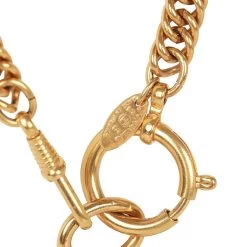 Vintage Chanel Gold Plated Gripoix Loupe Cocomark Necklace 11 Vintage Chanel Gold Plated Gripoix Loupe Cocomark Necklace -Online Bag Store C N 230228 3 05