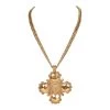 Vintage Chanel Gold Plated Lion Cross Pendant Necklace -Online Bag Store C N 230302 1 01