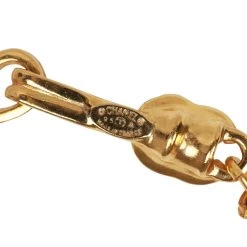 Vintage Chanel Gold Plated Fringe CC Pendant Necklace -Online Bag Store C N 230329 3 07