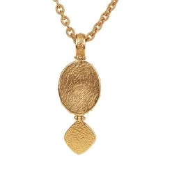 Vintage Chanel Gold Embossed CC Logo Pendant Necklace -Online Bag Store C N 230628 5 06