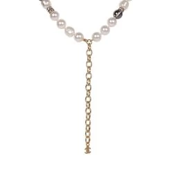 Chanel Layered Pearl, Gripoix, And Strass Gold Metal Fish Head Logo Necklace -Online Bag Store C N 230731 3 08