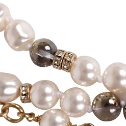 Chanel Long Pearl Necklace With Clear Gripoix, Strass, And Gold -Online Bag Store C N 230731 5 05