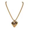 Vintage Chanel Long CC Heart Pendant Necklace Gold Metal 1 Vintage Chanel Long CC Heart Pendant Necklace Gold Metal -Online Bag Store C N 230920 1 01