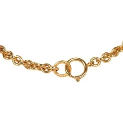 Vintage Chanel Long CC Heart Pendant Necklace Gold Metal -Online Bag Store C N 230920 1 06