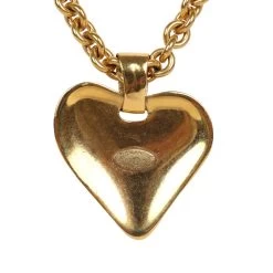 Vintage Chanel Gold CC Heart Pendant Necklace Gold Hardware -Online Bag Store C N 240118 1 05