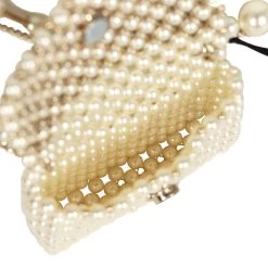 Chanel Pearl Flap Bag Pendant Necklace Light Gold Hardware -Online Bag Store C N 240130 1 YB 09