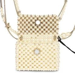 Chanel Pearl Flap Bag Pendant Necklace Light Gold Hardware -Online Bag Store C N 240130 1 YB 10