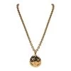 Vintage Chanel CC Quilted Oval Pendant Necklace Gold Hardware 2 Vintage Chanel CC Quilted Oval Pendant Necklace Gold Hardware -Online Bag Store C N 240306 1 01