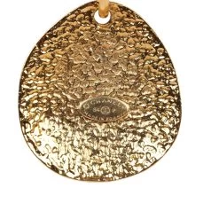 Vintage Chanel CC Quilted Oval Pendant Necklace Gold Hardware 14 Vintage Chanel CC Quilted Oval Pendant Necklace Gold Hardware -Online Bag Store C N 240306 1 06
