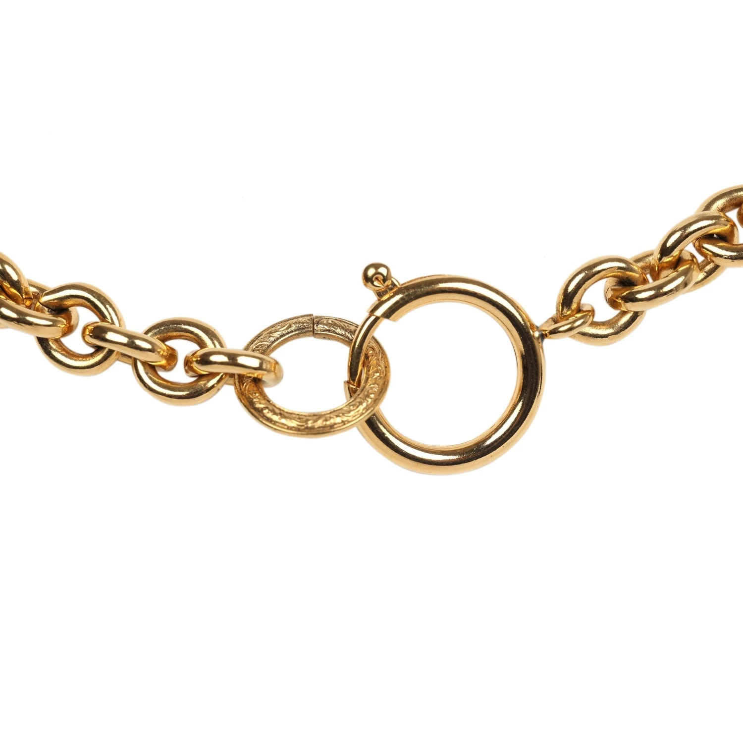 Vintage Chanel CC Quilted Oval Pendant Necklace Gold Hardware 9 Vintage Chanel CC Quilted Oval Pendant Necklace Gold Hardware - Image 7