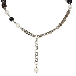 Chanel CC Long Beaded Necklace White/Black/Grey Light Gold Hardware 11 Chanel CC Long Beaded Necklace White/Black/Grey Light Gold Hardware -Online Bag Store C N 240312 1 04
