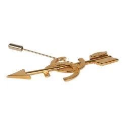 Vintage Chanel CC Bow And Arrow Brooch Gold Metal -Online Bag Store C OT 230913 1 04