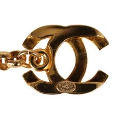 Vintage Chanel "Chanel" Logo Charms Turnlock Bracelet Gold Metal 10 Vintage Chanel "Chanel" Logo Charms Turnlock Bracelet Gold Metal -Online Bag Store C OT 230922 1 03
