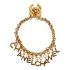 Vintage Chanel "Chanel" Logo Charms Turnlock Bracelet Gold Metal 2 Vintage Chanel "Chanel" Logo Charms Turnlock Bracelet Gold Metal -Online Bag Store C OT 230922 1 04