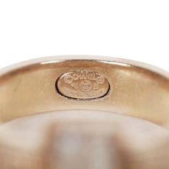 Chanel Gold CC Faux Pearl Bow Ring -Online Bag Store C R 020123 1 OB 05