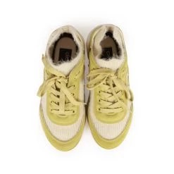 Chanel CC Lowtop Sneakers Off-White Knit And Light Green Suede 35 -Online Bag Store C SH 013123 2 OB 07