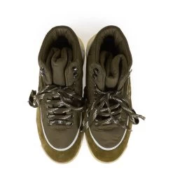 Chanel CC Hightop Winter Sneakers Olive Green Nylon And Suede 35 -Online Bag Store C SH 020123 1 OB 07