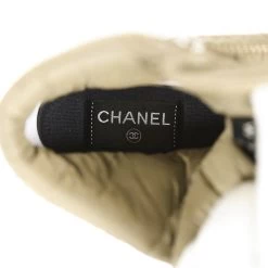Chanel CC Hightop Winter Sneakers Olive Green Nylon And Suede 35 -Online Bag Store C SH 020123 1 OB 08