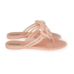Chanel Pink Camellia Jelly Sandals 39 -Online Bag Store C SH 230411 1 05
