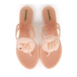 Chanel Pink Camellia Jelly Sandals 39 -Online Bag Store C SH 230411 1 06