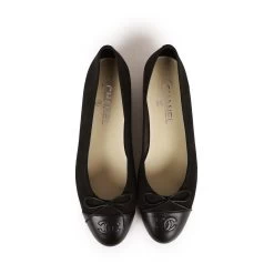 Chanel CC Black Suede And Leather Ballet Flats 39 -Online Bag Store C SH 230413 2 07