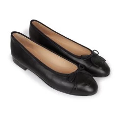 Chanel CC Dark Navy Blue Lambskin Ballet Flats 37 -Online Bag Store C SH 230614 1 03