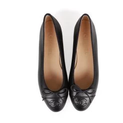 Chanel CC Dark Navy Blue Lambskin Ballet Flats 37 -Online Bag Store C SH 230614 1 07