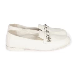Chanel White Lambskin Loafers 37 -Online Bag Store C SH 230614 2 04