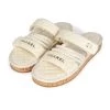 Chanel Rope Sandals White Lambskin Gold Hardware 41 EU
